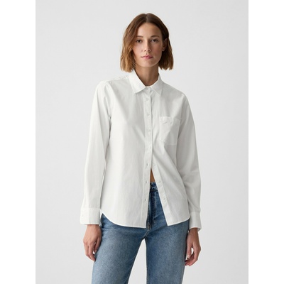 GAP Риза от поплин The Perfect Shirt GAP GAP | Byal | ЖЕНИ | XXS