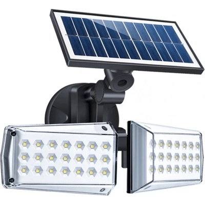 LEDMAX Led Соларен прожектор 20w с датчик за движение - две секции (3528874)