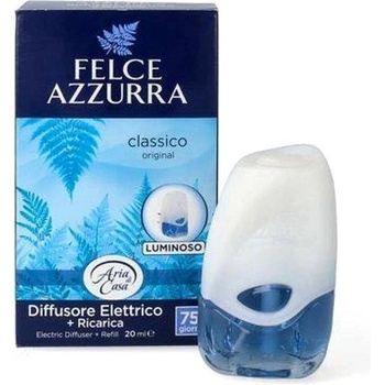 Felce Azzurra elektrický podsvícený osvěžovač vzduchu do zásuvky + náplň Talco Classico 20 ml