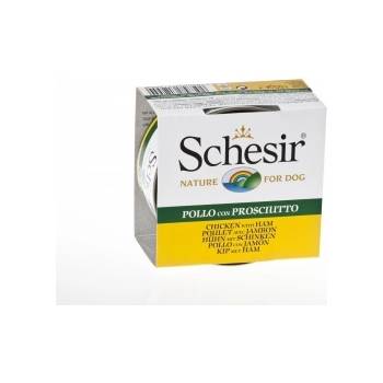 Schesir Nature - Консервирана храна за израснали кучета с пилешко филе и прошуто в желе, 150 гр