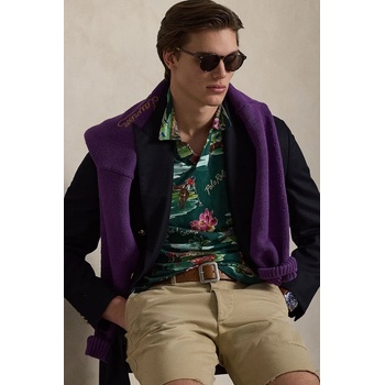 Ralph Lauren Тениска с яка с лен Polo Ralph Lauren (710B13535)