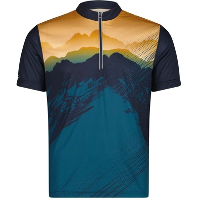 CMP Мъжка фланелка с къс ръкав за колоездене Cmp T-Shirt Freebike with Backpocket Cycling jersey - B. Blue / Petroleum / Curcuma - размер 46 (EU) (056-3988-0211)