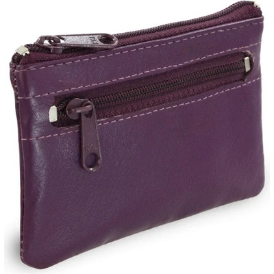 Fialová kožená dvouzipová 619 0370 76