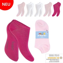 Footstar Detských členkových ponožiek z bavlny Biela Ružová 5 PÁROV
