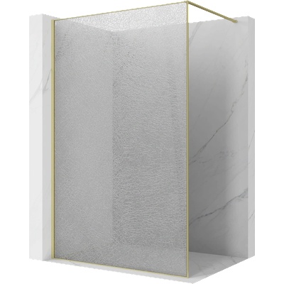 Mexen Kioto душ параван Walk-in 90 x 200 см, crackle прозрачен 12 мм, злато четка (800-090-101-55-04-X)