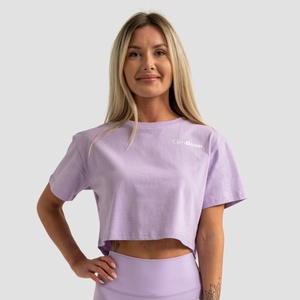 GymBeam Дамска кроп топ тениска Limitless Lavender XS