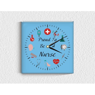 Стъклен стенен часовник 047