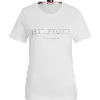 Tommy Hilfiger Tričko Belmont Rhinestone dámské optic white