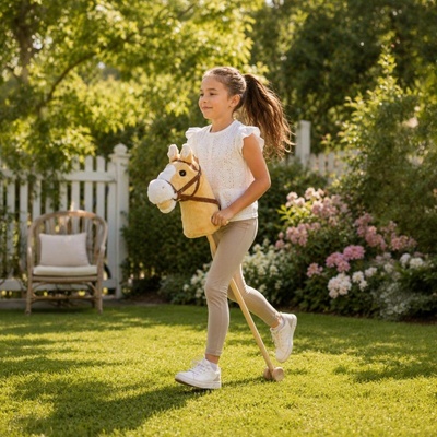 Plyšový kůň na tyči Haushalt International Hobby Horse