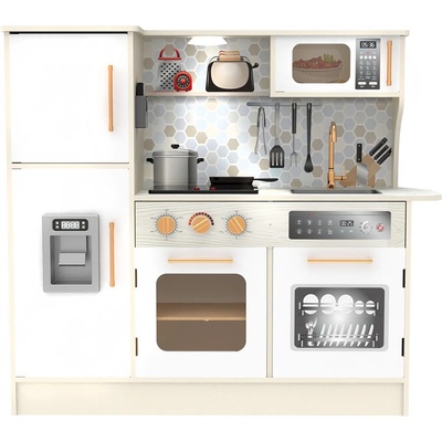 Classic World Голяма дървена кухня за игра, бяла (5109)