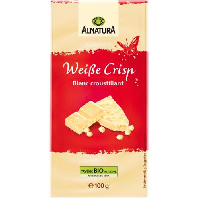 Alnatura Био бял шоколад с хрупкави парченца - 100 г