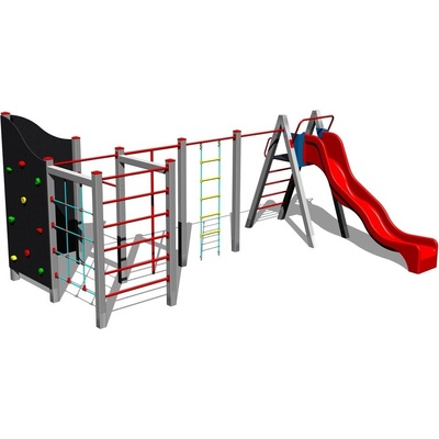Playground System ŠPLHACÍ SESTAVA se skluzavkou SS102K
