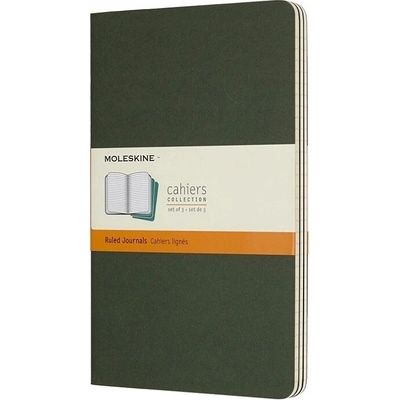 Moleskine Sešity 3 ks linkované zelené L