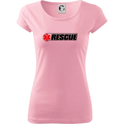 Záchranár rescue kríž Pure dámske tričko Ružová