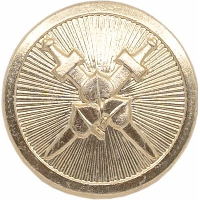 Gombík so znakom SK (meče a lístky) 20mm ZLATÝ