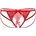 Daring Intimates Съблазнителни дантелени бикини с отворено дъно Naomi червени
