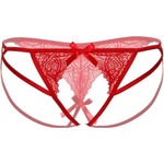 Daring Intimates Съблазнителни дантелени бикини с отворено дъно Naomi червени
