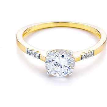 SAVICKI Годежен пръстен savicki: двуцветно злато, кубичен цирконий