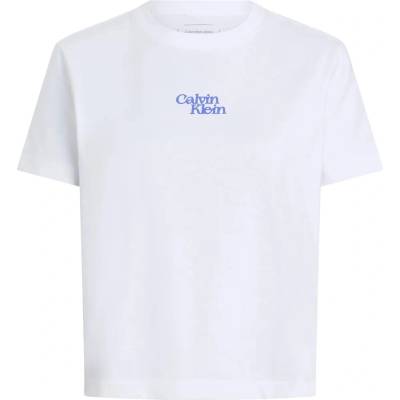 Calvin klein jeans Тениска Calvin Klein Jeans Flocked Logo short sleeve T-shirt - White