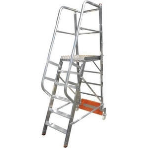 KRAUSE Сгъваема едностранна платформена стълба Krause Vario Compact, 6 стъпала, основа 820 мм (10833013) (10833013)