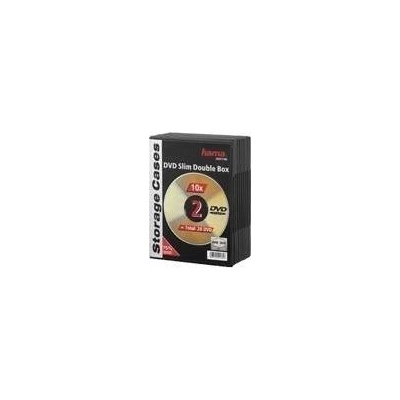Hama DVD Slim Double-Box 10, Black 2 дискове Черен (51184) (51184)