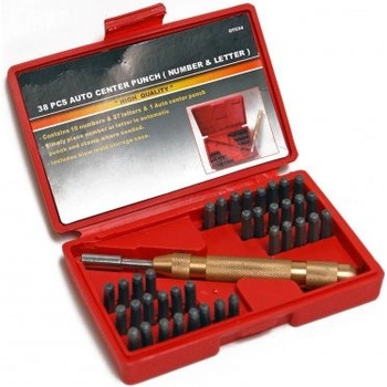 DEMA Raznice písmená + čísla s vyrážačom 4 mm, 38-dielna sada