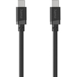 Hama USB-C кабел HAMA Essential, USB-C мъжко - USB-C мъжко, 60W, 1м, черен - HAMA-201806 (HAMA-201806)