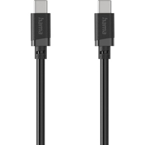 Hama USB-C кабел HAMA Essential, USB-C мъжко - USB-C мъжко, 60W, 1м, черен - HAMA-201806 (HAMA-201806)