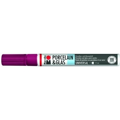 Marabu Popisovač na sklo a porcelán bordó hrot 1-2 mm