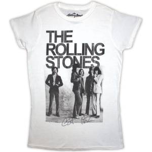 The Rolling Stones Est. 1962 Group Photo White M Дамски Риза (RSTEE06LW02)