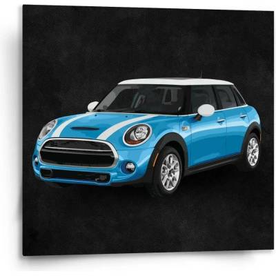 Sablio Obraz Mini sedan Černé pozadí - 110x110 cm