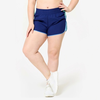 Domyos dámske ľahké šortky modré s pásikmi modrá