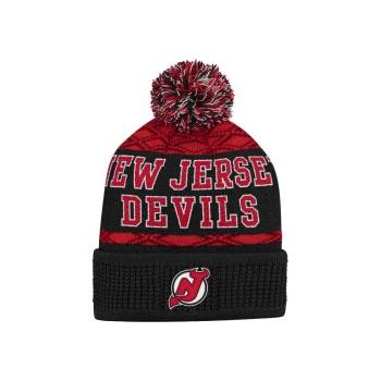 Outerstuff Dětská zimní čepice New Jersey Devils Puck Pattern Cuffed