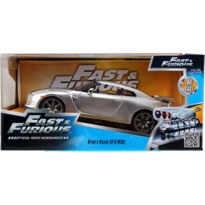 Jada Modely aut a motorek model Fast & Furious Nissan GT R Silver 2009 Brian 1:24