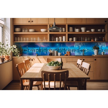 DIMEX ART s. r. o Фототапет за кухня - град на бъдещето 420 x 60 см