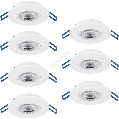 EGLO 300186 - Комплект от 7 вградени LED осветителни тела GEDREZ LED/4, 9W/230V Ø 9 см бели (EG300186)