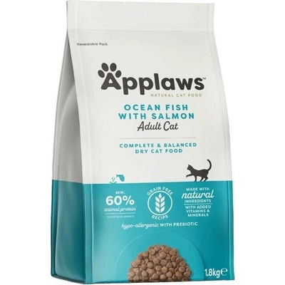 Applaws Adult Cat Ocean Fish with Salmon - суха храна за котка с 50% океански риби и сьомга 1.8kg