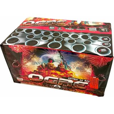 Kompaktný ohňostroj OGRE 50 rán 20 25 30 mm