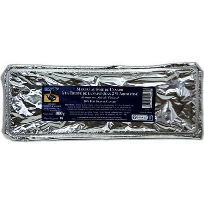Mramorová terina s 2% lanýžem Saint Jean a 20% kachním Foie gras GODARD 1000g (Marbré au Foie de Canard á la Truffe de la Saint-Jean 2% aromatisé Terrine au Foie de Canard 20% Foie Gras de Canard GODA