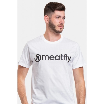 Meatfly Logo 20 B pánské tričko s krátkým rukávem bílé