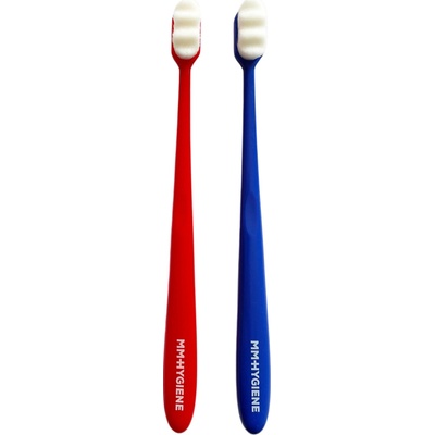 MM Hygiene Ultra Nano kartáček Soft v setu červená + modrá 2 ks
