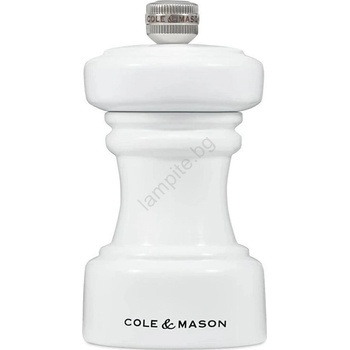 Cole&Mason Cole& Mason - Мелничка за сол HOXTON 10, 4 см бук/блестящо бял (GG563)