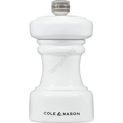 Cole&Mason Cole& Mason - Мелничка за сол HOXTON 10, 4 см бук/блестящо бял (GG563)