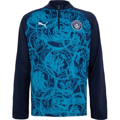 PUMA Mens Manchester City Licensed Drill Top 2025 2026 - Navy/Blue
