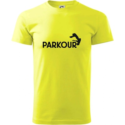 Parkour salto tričko Neonová žltá