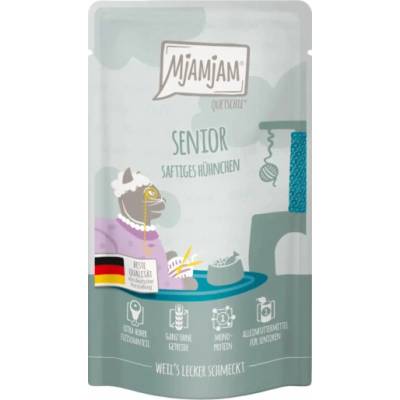 MjAMjAM mačkatelné kapsičky, senior, šťavnaté kuře 125 g