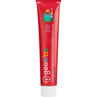 Georganics geoKIDS Fluoride Toothpaste Strawberry & Hydroxyapatite 75 ml