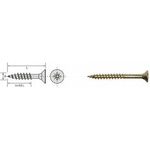 Uncanny Brand Zinc-plated yellow wood screw 4.5*60/34mm