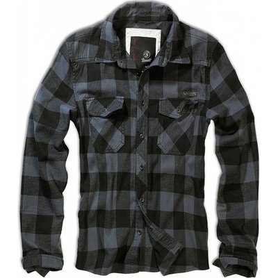 Brandit checkshirt košela šedo čierna