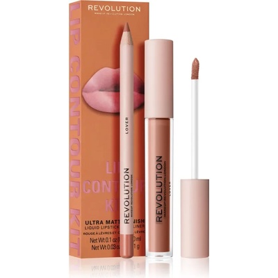 Makeup Revolution Lip Contour Kit комплект за устни цвят Lover